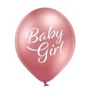 6 Luftballons Baby Girl Spiegeleffekt &oslash;30cm
