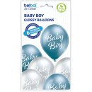 Belbal Premium Luftballon Baby Boy Glossy  ø30cm-6St