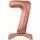 Godan Folienballon -Zahl 7- Rosegold mit Standfuß stehend 74cm-1St