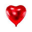 Herzballon Rot Folie-Jumbo ø61cm