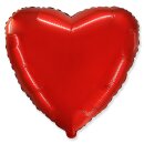 Partydeco Folienballon Herz Rot Jumbo  ø61cm-1St