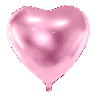 Partydeco Folienballon Herz Rosa Jumbo  ø61cm-1St