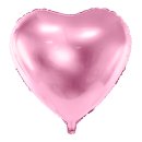 Herzballon Rosa Folie-Jumbo ø61cm