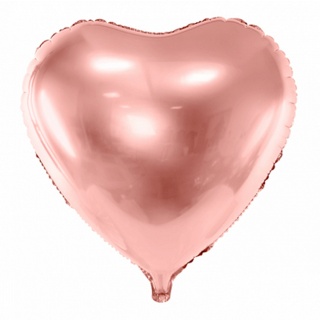Partydeco Folienballon Herz Rosegold Jumbo  ø61cm-1St