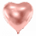 Partydeco Folienballon Herz Rosegold Jumbo  ø61cm-1St