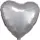Partydeco Folienballon Herz Silber Jumbo  ø61cm-1St