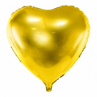 Partydeco Folienballon Herz Gold Jumbo ø61cm-1St