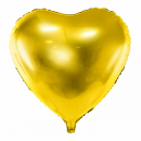 Partydeco Folienballon Herz Gold Jumbo ø61cm-1St