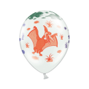 Partydeco Luftballon Dinosaurier Bunt  ø30cm-6St