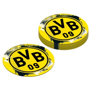 12 Bierdeckel BVB Dortmund Papier 10,7cm