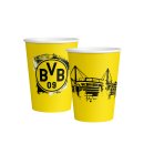 8 Becher BVB Dortmund Papier  250ml