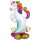 Anagram Folienballon Einhorn mit Standfuß stehend 142cm-1St