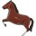 Grabo Folienballon Pferd Braun-Dunkelbraun 86cm unverpackt-1St