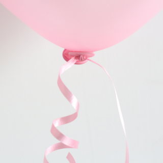 Globos Ballonverschluss Poly-Fix Rosa mit Band ca 120cm-100St