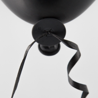 Globos Ballonverschluss Poly-Fix Schwarz mit Band ca 120cm-100St