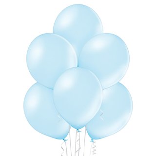 50 Luftballons Blau-Hellblau Metallic ø30cm