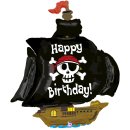 Luftballon Piratenschiff Happy Birthday Folie 117cm