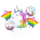 Godan Folien-Ballonstrauß Einhorn-5St-1Set