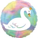 Anagram Folienballon Schwan holographisch  ø45cm-1St