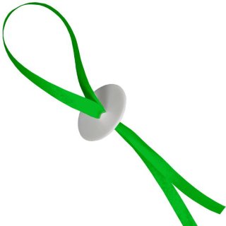 50 Ballonverschlüsse Poly-Fix Grün mit Band ca 120cm