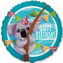 Flexmetal Folienballon Happy Birthday Koala  ø45cm...