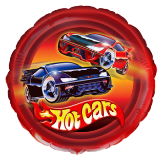 Flexmetal Folienballon Hot Cars  ø45cm unverpackt-1St