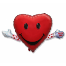 Flexmetal Folienballon Hug me Rot 104cm unverpackt-1St