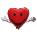 Luftballon Herz Hug me Rot Folie 103cm