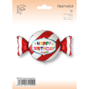 Flexmetal Folienballon Happy Birthday Bonbon Rot 85cm-1St