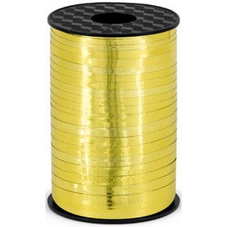 Partydeco 225m Ballonband Gold Metallic 5mm-1Rolle
