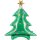 Partydeco Folienballon Weihnachtsbaum stehend 94cm-1St