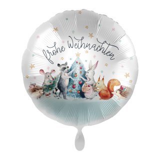 Luftballon Frohe Weihnachten Weihnachtswald Folie ø43cm