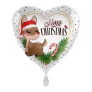 Luftballon Merry Christmas Rentier Folie &oslash;43cm