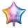 Partydeco Folienballon Stern Happy Birthday Regenbogen ø40cm-1St