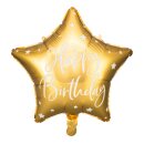 Partydeco Folienballon Stern Happy Birthday Gold...