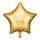 Partydeco Folienballon Stern Happy Birthday Gold ø40cm-1St