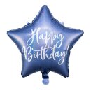 Partydeco Folienballon Stern Happy Birthday Blau...