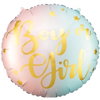 Partydeco Folienballon Geburt  ø35cm-1St