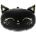 Partydeco Folienballon Katzenkopf Schwarz 60cm-1St