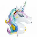 Partydeco Folienballon Einhornkopf Bunt 90cm-1St