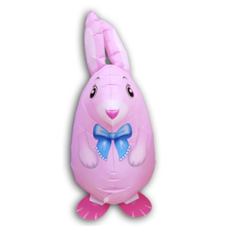 BWS Folienballon Hase Rosa Air-Walker 61cm-1St