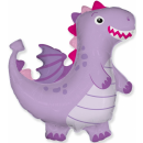 Flexmetal Folienballon Drachen Violett 92cm unverpackt-1St