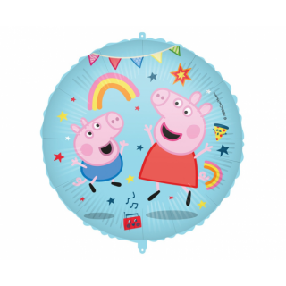 Procos Folienballon Peppa Pig Hellblau  ø46cm-1St