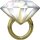 Qualatex Folienballon Diamant Hochzeitsring Gold 94cm-1St