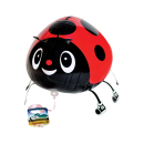 BWS Folienballon Marienkäfer Rot Air-Walker 56cm-1St
