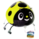 BWS Folienballon Marienkäfer Gelb Air-Walker 56cm-1St