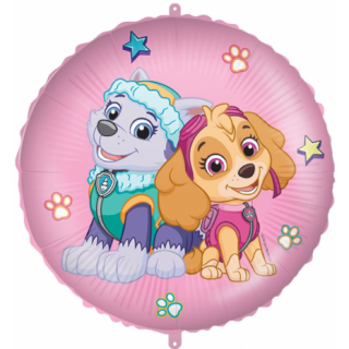 Procos Folienballon Paw Patrol Skye und Everest Rosa  ø46cm-1St