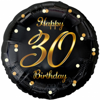 Godan Folienballon -Zahl 30- Happy Birthday Mix  ø46cm-1St
