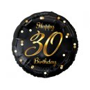Luftballon -Zahl 30- Happy Birthday Mix Folie ø46cm