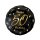 Luftballon Zahl 50 Happy Birthday Schwarz Gold Folie &oslash;46cm